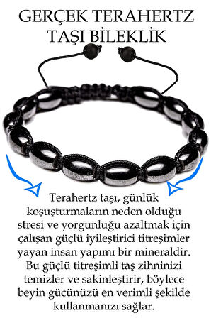 Sertifikalı Arpa Kesim Terahertz Taşı Bileklik