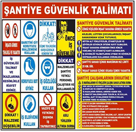 Şantiye İnşaat Alanı İnşaat Uyarı Levhası