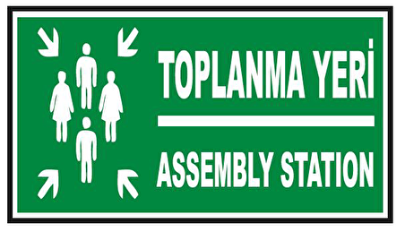 Fosforlu Toplanma Yeri Levhası  - Fotolümenli