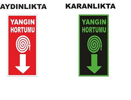 Fosforlu Yangın Hortumu Levhası