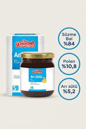 Arı Damlası 2'li Macun Setleri – Civanperçemli-Arı sütü-Bal-Polen İçerikli Macun