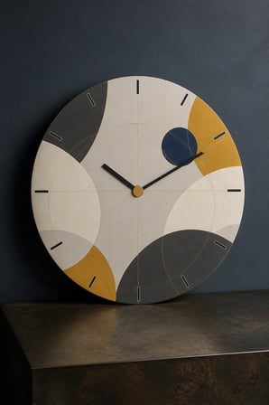 Geometrik Akış — Cam Duvar Saati