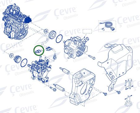 Master 2.3 dCi Mazot Pompa Müşürü Yakıt Basınç Sensörü Renault Master 4 Opel Movano - 166392934R - 81HCP06-01
