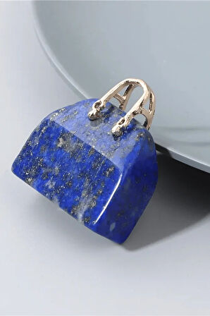 Sertifikalı Çanta Model Lapis Lazuli Taşı Kolye