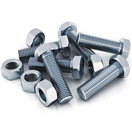Netpen Galvanizli M8X40 Mm Cıvata, M8 Çelik Somun 30'ar Adet