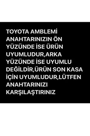 TOYOTA HiLUX ANAHTAR KILIFI (SADECE HİLUX İLE TAM OLARAK UYUMLUDUR) 2.RESİME BAKINIZ