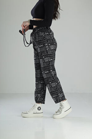 Kemer Detaylı Etnik Baggy Pantolon