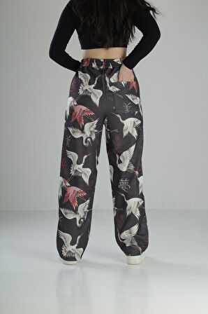 Özgürlük Desenli Baggy Pantolon