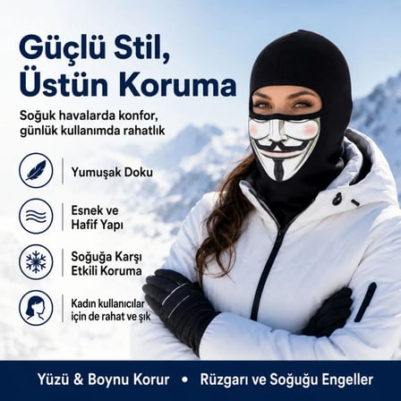 S'82 Anonymous Baskılı Motosiklet Maske Siyah Viskoz Kask İçi Balaklava
