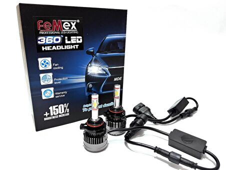 FEMEX 360* CSP SUPERİOR 4 YÖNLÜ CHİPSET HIR 9012 LED XENON LED HEADLİGHT