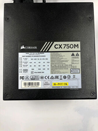 CorsairCX750 750 Watt 80 Plus Bronze Atx Güç Kaynağı OUTLET