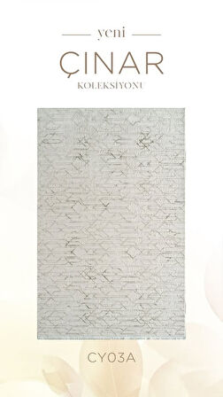 Atlas Halı Çınar CY03A Yeşil Krem Akrilik Silinebilir Leke Tutmaz Yumuşak Dokulu Halı