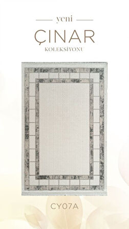 Atlas Halı Çınar CY07A Gri Lacivert Akrilik Silinebilir Leke Tutmaz Yumuşak Dokulu Halı