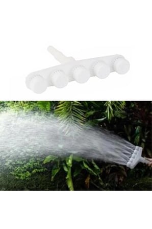 3 Adet 5 Kafalı Sulama Başlığı – Yüksek Basınçlı Hortum Aparatı, Bahçe Ve Peyzaj Sulama, ABS Sprinkler Irrigation Head