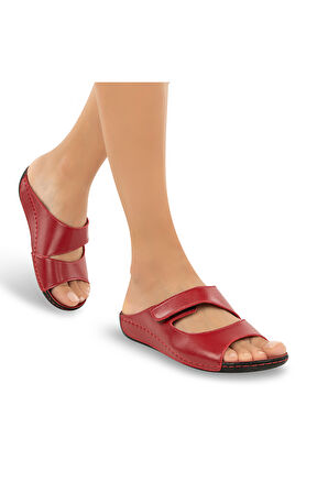 MUYA SOLENA ANATOMİK TABAN DÖRT MEVSİM KADIN TERLİK KIRMIZI