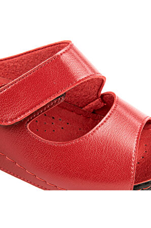 MUYA SOLENA ANATOMİK TABAN DÖRT MEVSİM KADIN TERLİK KIRMIZI