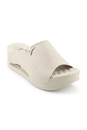 MUYA AERO ANATOMİK AİR MAX TABANLI TOPUK DİKENİ KADIN TERLİK BEJ