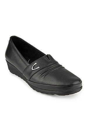 Muya Riska 6 Nokta Anatomik Taban Topuk Dikeni Hakiki Deri Kadın Ayakkabı