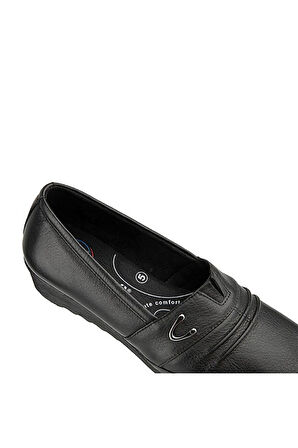 Muya Riska 6 Nokta Anatomik Taban Topuk Dikeni Hakiki Deri Kadın Ayakkabı