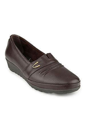 Muya Riska 6 Nokta Anatomik Taban Topuk Dikeni Hakiki Deri Kadın Ayakkabı