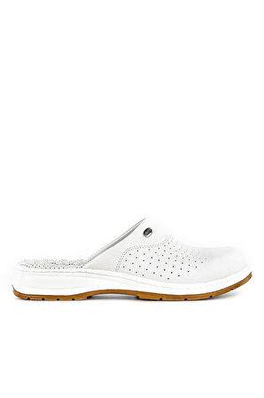 MUYA SHORE ÇOK AMAÇLI KAYMAZ TABAN TOPUK DİKENİ ORTOPEDİK SABO KADIN TERLİK BEYAZ