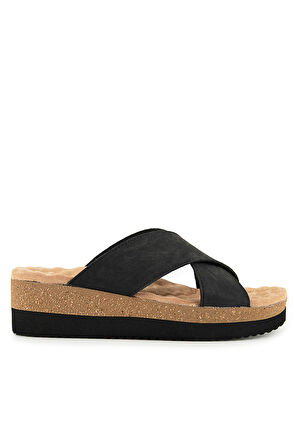 MUYA FAST ANATOMİK TABAN TOPUK DİKENİ KADIN TERLİK NUBUK SİYAH