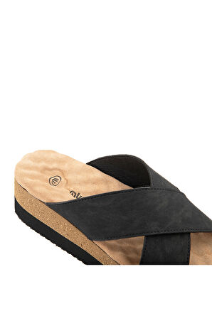 MUYA FAST ANATOMİK TABAN TOPUK DİKENİ KADIN TERLİK NUBUK SİYAH