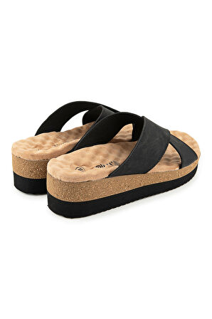 MUYA FAST ANATOMİK TABAN TOPUK DİKENİ KADIN TERLİK NUBUK SİYAH