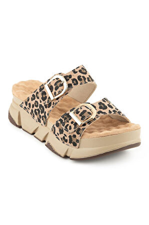 MUYA KİİRUS ANATOMİK TABAN TOPUK DİKENİ KADIN TERLİK LEOPAR