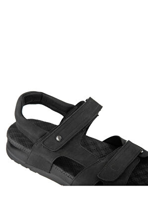 MUYA SAGRADO ANATOMİK TABAN TOPUK DİKENİ ERKEK SANDALET SİYAH