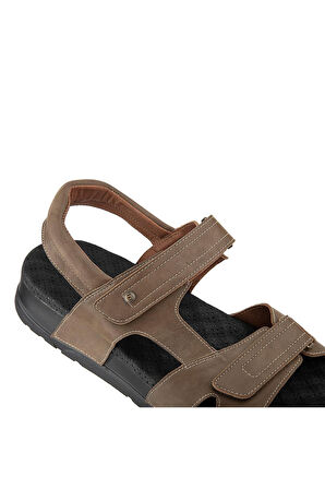 MUYA SAGRADO ANATOMİK TABAN TOPUK DİKENİ ERKEK SANDALET VİZON