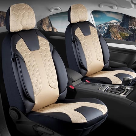 
Skoda Rapid Uyumlu Deri Detaylı Oto Koltuk Kılıfı Ön Arka Set Cyrus Model Siyah Bej FS
