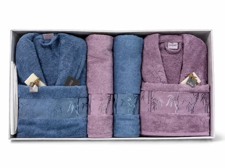 Bambu 10 Parça Aile Bornoz Takımı 