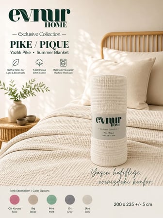 Evnur Home Lüks Pike Çift Kişilik 200x235