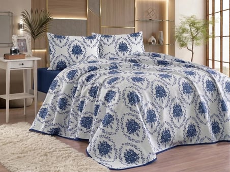 Organic Cotton Battal Pike Takımı – Çift Kişilik Lastikli Çarşaflı Set