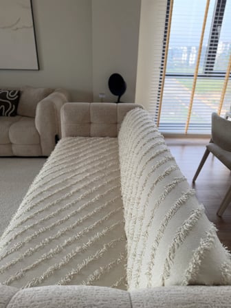 Sakallı Şönil Kumaş Çizgili Koltuk Örtüsü 170x200 cm
