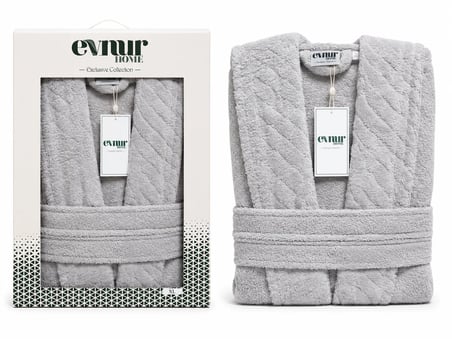 Evnur Home Tek Bornoz Kutulu