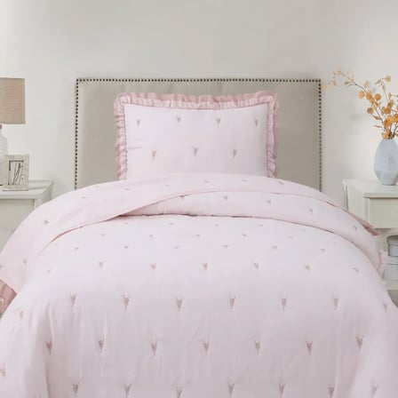 Sweet Girl Elyaf Dolgulu Tek Kişilik Yatak Örtüsü