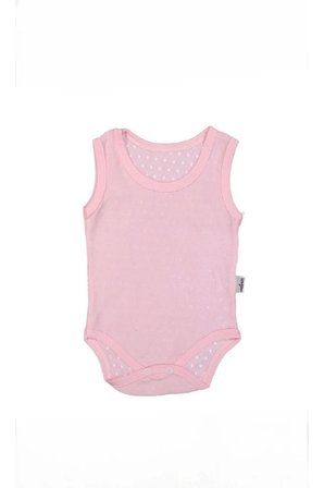 %100 Pamuk Jakarlı Çıtçıtlı Bebe Zıbın 1-9 Ay Pembe 7088-P