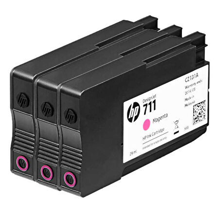 Hp CZ135A (711) Kırmızı Orjinal Kartuş 3'lü Paket