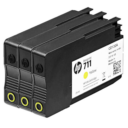 Hp CZ136A (711) Sarı Orjinal Kartuş 3'lü Paket