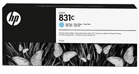 HP 831C Light Cyan 775 ml. Açık Mavi Orijnal Latex Mürekkep Kartuşu (CZ698A)