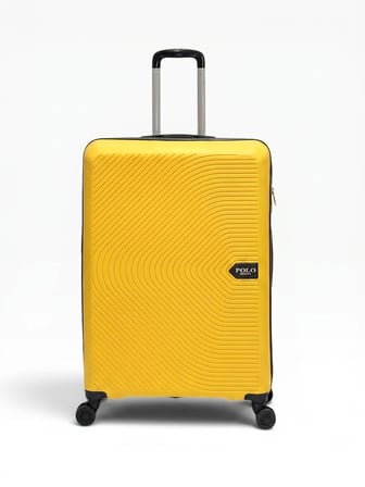 Away Çizgili Model Büyük Boy Sarı Valiz
