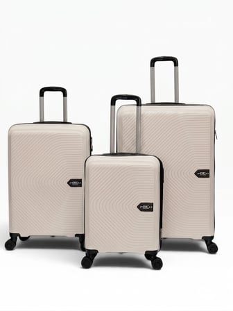 Away Çizgili Model 3'lü Kabin Boy + Orta Boy + Büyük Boy Taş Valiz Seti
