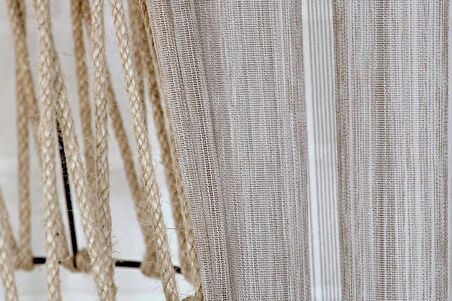 Massarelli Çizgili Tül Açık Kahve 1-2,5 Orta Sık Pile