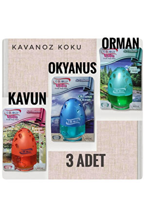 Araç Küre Kavanoz Kokusu 3 Adet