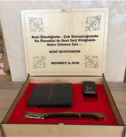 Çakmak tesbih cüzdan kutu