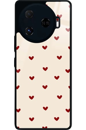 Tecno Camon 30 Pro Uyumlu Kırmızı Kare Tasarımlı Parlak Silikon Kılıf