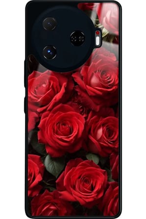 Tecno Camon 30 Pro Uyumlu Kahverengi Zebra Tasarımlı Parlak Silikon Kılıf