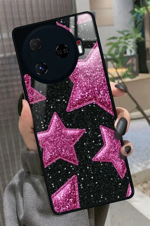 Tecno Camon 30 Pro Uyumlu Simli Kiraz Tasarımlı Parlak Silikon Kılıf